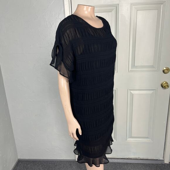 NEW athe Vanessa Bruno Women's Dress 34 Polyester Little Black Party Stretch T8 - Picture 6 of 8